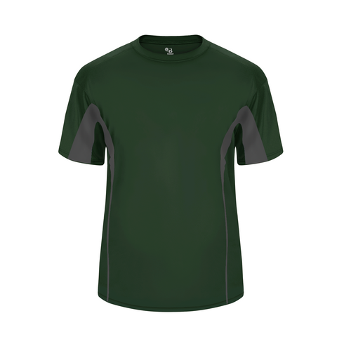 Badger Sport Drive Tee (414700-024304), Color 'Forest/Graphite'
